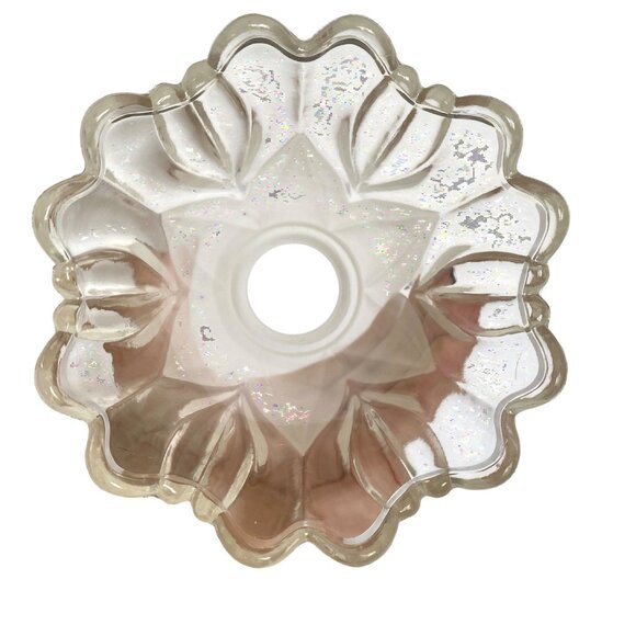 Frosted Glass Light Cover Shade Tulip Style Clear 5in Diameter Replacement - Picture 4 of 10